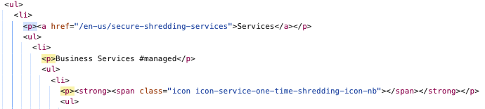 DA HTML example